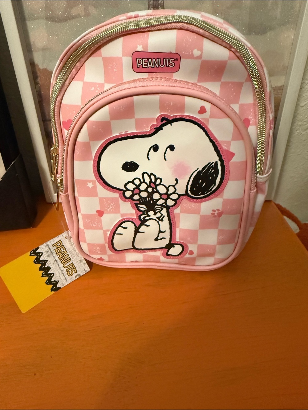 Peanuts Pink Snoopy Mini Backpack NWT